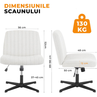 Scaun Birou Elindor®, Modern, Reglabil, Alb