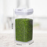 Set 7 Recipiente Etanse Elindor® pentru Alimente Uscate, Capace AirTight, Transparent