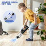 Aspirator 2 in 1 Elindor® pentru Antiacarieni pentru Covoare, Masina, Saltea si Tapiterie, 180000 Pa, 130W, Filtru HEPA Lavabil, Ultrasunete, Zgomot Redus 85 dB, 260 ml, Modul 2‑in‑1, Ideal Pentru Alergii, Animale si Bebelusi, Albastru