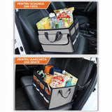 Organizator Negru Portbagaj Auto Elindor®, Cutie Pliabila, Geanta Depozitare, Compartimentare Practica, Accesorii Interior Masina, Plasa Elastica, Suport Bagaje, Organizare Rapida