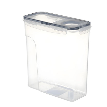 Set de 6 Recipiente Elindor® Mari, Caserole Ingrediente pentru Bucatarie, pentru Alimente Uscate, Recipient pentru Depozitare Cafea, Zahar, Paste, Cereale, Capac Etans, fara BPA, Etichete Reutilizabile, Marker, 4L, 9 × 10 × 15 cmTransparent