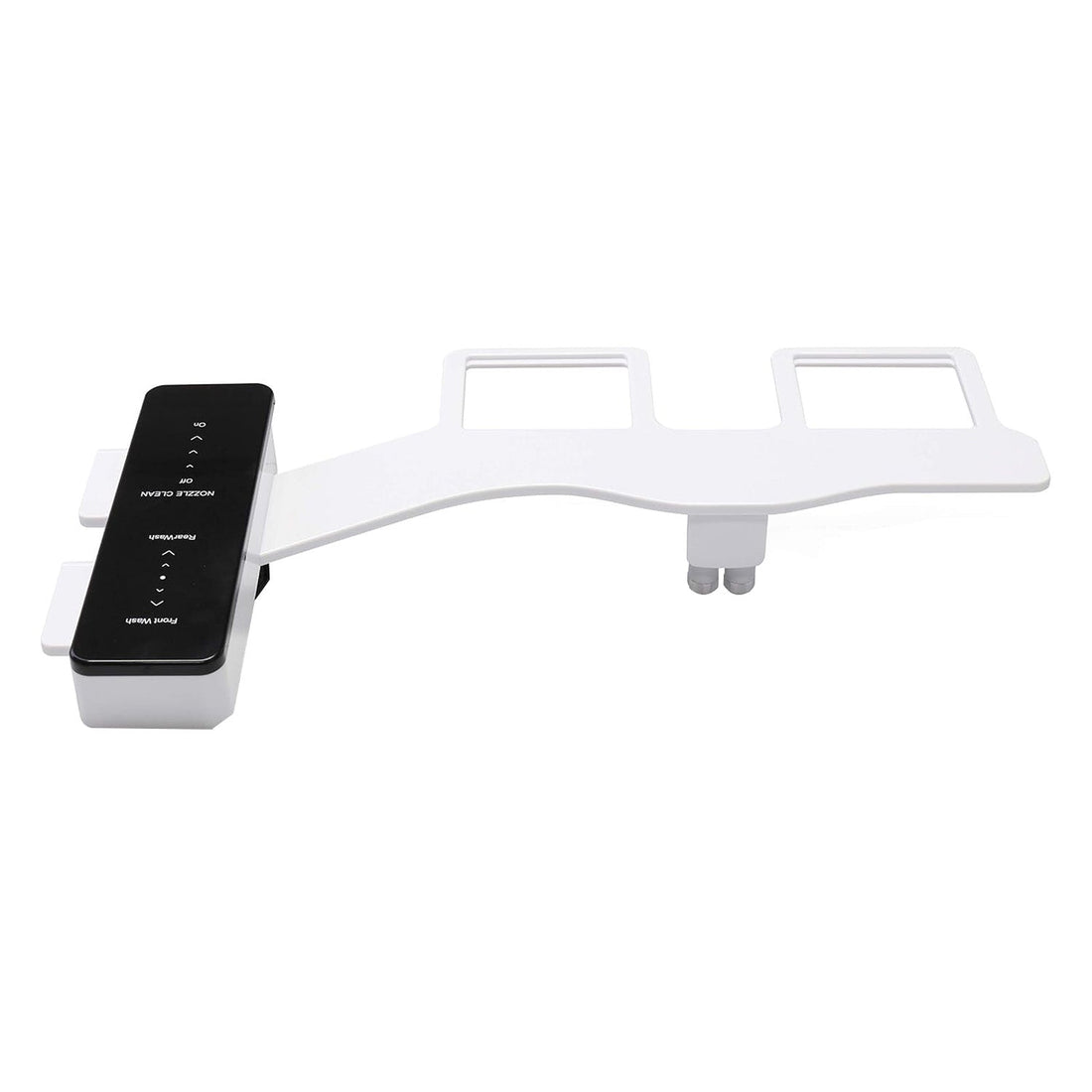 Bideu Retractabil Elindor® pentru Toaleta cu Functie de Auto Curatare, Buton Control de Presiune, pentru Igiena Personala, Apa Calda si Rece, Non Electric, Kit Accesorii WC, Sistem Bidet pentru Colac si Capac de Toalete, Set pentru Baie, Alb / Negru