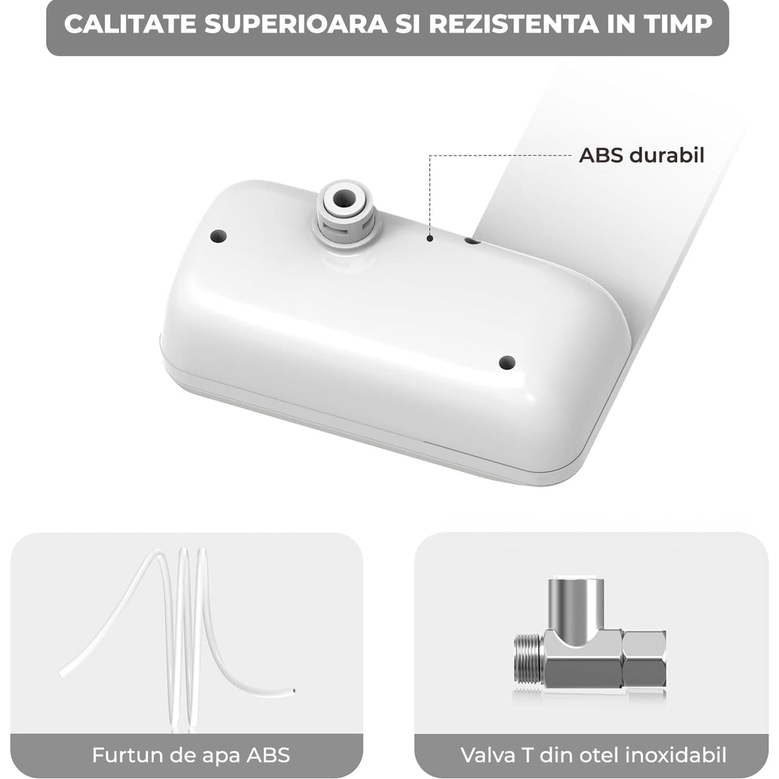 Bideu Retractabil pentru Toaletă cu Auto-Curățare, Control de Presiune, Igienă Personală, Gri