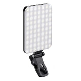 Lampa LED Portabila Elindor® Lumina Profesionala Compacta pentru Videoconferinte, Streaming, Selfie si Machiaj, cu Clip Reglabil si Suport Trepied, 3 Moduri Culoare Alb, Cald, Natural, 10 Trepte Intensitate, Baterie Reincarcabila 2200 mAh, Negru