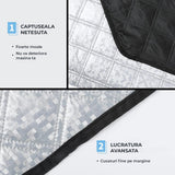 Parasolar Auto  pentru Parbriz Elindor® Material 4 Straturi, Protectie pentru Inghet, Zapada, Praf, Soare, 147 x 100 cm, Montare Usoara, Accesorii Masina, Argintiu