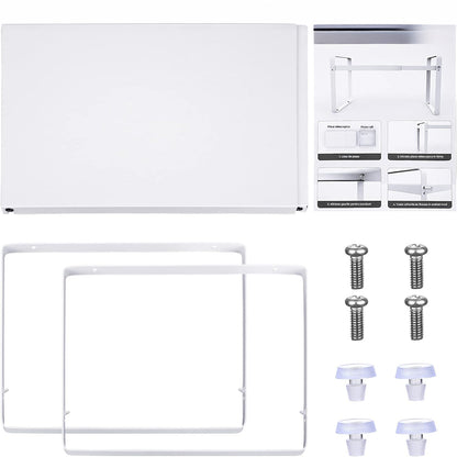 Raft Elindor® din Inox, Extensibil pentru Bucatarie, Organizator Metalic Reglabil, Ideal ca Etajera Depozitare in Camara sau Birou, Perfect pentru Condimente, Vesela, Farfurii, Stabil si Compact, Polita pentru Obiecte Diverse, 36-60x26x28 cm, Alb