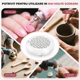 Aspirator Praf Unghii Elindor®, Colector Profesional Manichiura si Pedichiura, 8000 RPM, Aparat cu Ventilator Puternic si Filtru, 10x Viteza Reglabila, Design Compact si Portabil, 25.5x21x7 cm, Ideal pentru Salon sau Acasa, Alb