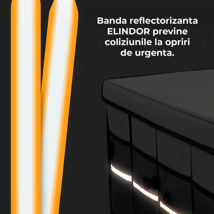Organizator Auto Portbagaj Elindor®, Antiderapant, Impermeabil, Pliabil, Compartimente Multiple, Organizator Cargo pentru SUV, Depozitare Portbagaj, Dimensiuni 89 x 35 x 30 cm, Manere Aluminiu, Banda Reflectorizanta, Accesorii Auto, Gri