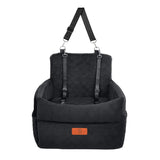 Scaun Auto Elindor® pentru Transport Animale, Caini si Pisici, Talie Mica si Medie, Protectie Scaun Sezut / Spatar, Ofera Protectie Pentru Bancheta Spate Masina Taxi/Ride Sharing, Impermeabila, Antialunecare, 52.6 x 52.6 x 48 cm, Negru