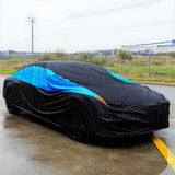 Prelata Auto Premium Elindor® Impermeabila, Antigrindina, Protectie UV Anti Soare , Praf si Zapada, Husa Auto Exterior Universala pentru Masina, Marime Hatchback M 382*165*120 cm, Negru