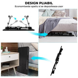 Masa Pliabila pentru Laptop Elindor® Suport Inaltime Reglabila pe 5 Niveluri, Unghi Ajustabil, Antiderapanta, Usor de Depozitat, Birou Portabil cu Sertar de Depozitare si Suport pentru Mouse, Utilizare in Orice Loc, Ideala la Munca sau Mic Dejun la Pat, N