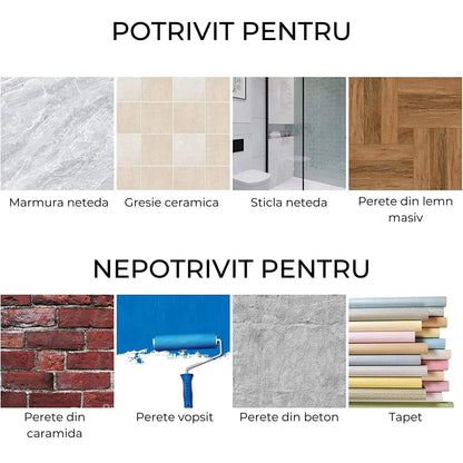 Set 4 Carlige Adezive din Otel Inoxidabil, Suporta pana la 6,8 kg, Design patrat si Colturi rotunde, Instalare Usoara, Ideal pentru Baie, Bucatarie sau Birou, Negru Mat