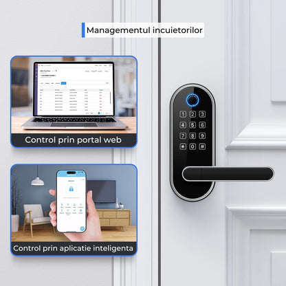 Yala Inteligentă Elindor® cu Amprentă și Cod de Acces, Fără Cheie