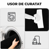 Covoras Antiderapant Elindor® pentru Intrare Casa, Lavabil la Masina, Super Absorbant, Moale, Durabil, Talpa Cauciucata Anti-Alunecare, Usor de Curatat, Pentru Interior si Exterior, 90 x 60 cm, Negru