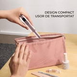 Freză unghii profesională wireless, 18.000 RPM, 12 capete, 36 benzi de șlefuire, roz