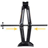 Cric Auto Trapezoidal Elindor® pentru Ridicarea Masinii, Greutate Maxima Suportata 2 Tone, Ideal pentru Vehicule Tip Autovehicul, Motocicleta, ATV, Camion, Utilaj Agricol, 41.5 × 9 × 10 cm, Negru