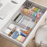 Set 16 Cutii Depozitare Elindor® Organizator pentru Bucatarie si Baie, 4 Marimi, Organizatoare Dulap si Sertare, Cutie pentru Sertar, Frigider, Camara, Baie, Bar, Birou, Cos Multifunctional, Separator Fructe, Legume, Creme, Parfumuri, PP