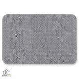 Covor de Baie Elindor® din Microfibra, Extra Moale si Pufos, cu Fibre Dense, Antiderapant, Absorbant, Dreptunghiular, Potrivit in Fata la Cada, Cabina de Dus, WC, Chiuveta, Model Uni, 76 x 51 cm, Gri