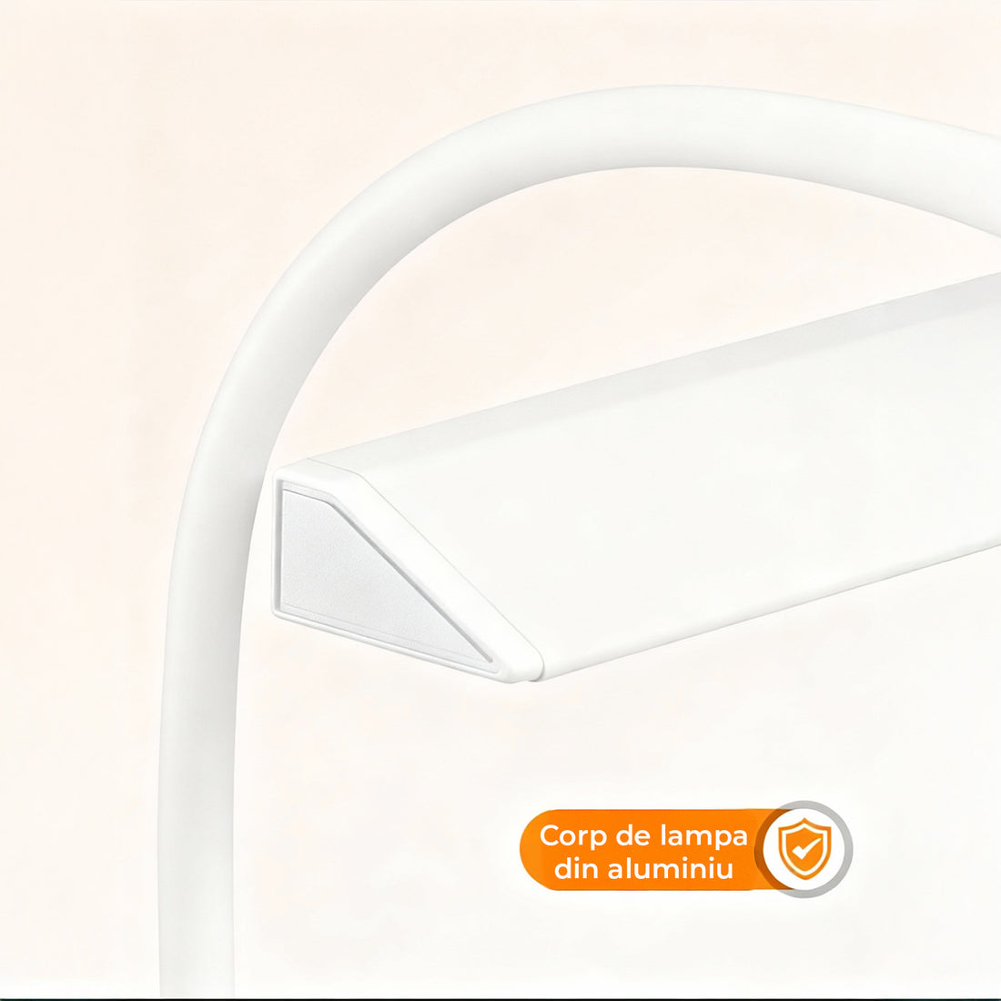 Lampa de Birou Elindor® Ultra-Wide, Alba cu LED, Nivel de Luminozitate Reglabil de la 2700K pana la 6500K, Veioza cu Clema Metalica si Brat Reglabil, Protectie pentru Ochi, Inaltime Totala 66 cm, Latime 40 cm