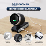 Ventilator Portabil Elindor® Mini Fan Turbo de Mana, 13550 RPM, 5 Trepte de Viteza, Reincarcare USB, Pliabil 180°, Ultra Usor 190 g, pentru Calatorii, Birou, Vara, Negru