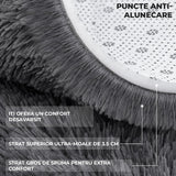 Covor Elindor® Antiderapant, Lavabil, Modern, Ideal pentru Living, Dormitor, Birou, Camera Copiilor, Covor cu Tesatura Lunga si Moale, Curatare Usoara, 120 x 160 cm, Gri