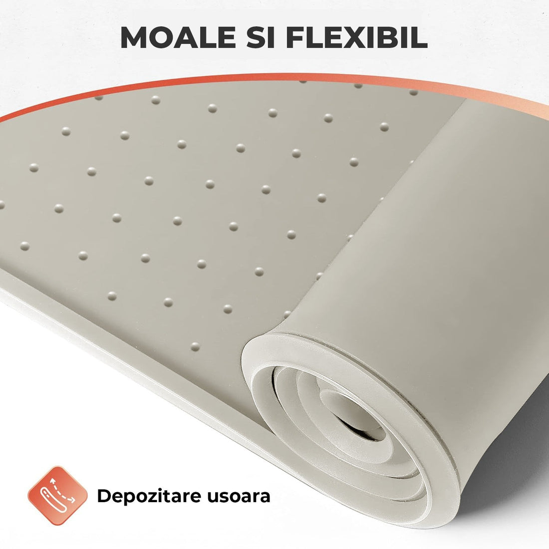 Covoras Hranire Silicon Elindor® pentru Caini si Pisici, Suport Antialunecare si Impermeabil pentru Boluri Hrana si Apa, Margine Inaltata 0.6 cm, Usor de Curatat, Rezistent, 60x40 cm, Potrivit pentru Calatorii si Utilizare Zilnica, Gri