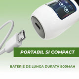 Aparat pentru Puncte Negre Elindor® Aspirator Reglabil, 4 Capete Incluse, 3 Trepte de Viteza, Ingrijirea Tenului, Alb