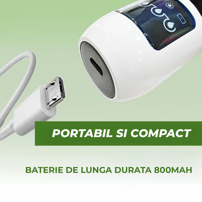 Aparat pentru Puncte Negre Elindor® Aspirator Reglabil, 4 Capete Incluse, 3 Trepte de Viteza, Ingrijirea Tenului, Alb