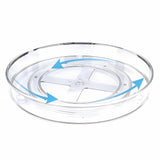Organizator Rotativ 360° Elindor®, Acrilic 23 cm, 1 Nivel, Pentru Condimente, Cafea, Ceai, Borcane, Sticle, Produse Cosmetice, Accesorii Baie, Mirodenii, Dulapuri, Sertare, Bucatarie, Baie, Birou, Suprafata Antiaderenta, Transparent