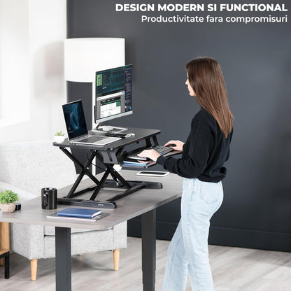 Suport Laptop Elindor® Pliabil pentru Birou, Negru