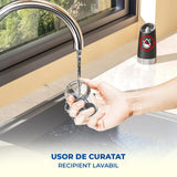 Set 2 Rasnite Electrice Elindor® Rasnita Electrica Led pentru Sare si Piper, Solnita si Pipernita din Sticla, Recipient Condimente cu Senzor Gravitational, Reglare Grosime Macinare, Operare cu o Mana, pentru Bucatarie, 135 ml, 20 x 6.3 cm, Transparent / N