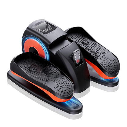 Mini Stepper Portabil Elindor® Aparat Eliptic, Mecanic, Viteza Reglabila, Ecran LCD, Masurare Viteza, Distanta, Timp, Calorii, Telecomanda Inclusa pentru Control fara Aplecare, Silentios 15 dB, pentru Persoanele Varstnice si Sedentare, 47 x 37 26 cm, Negr