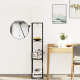 Lampa Podea Elindor® cu Rafturi și Lumina Reglabilă, Neagră