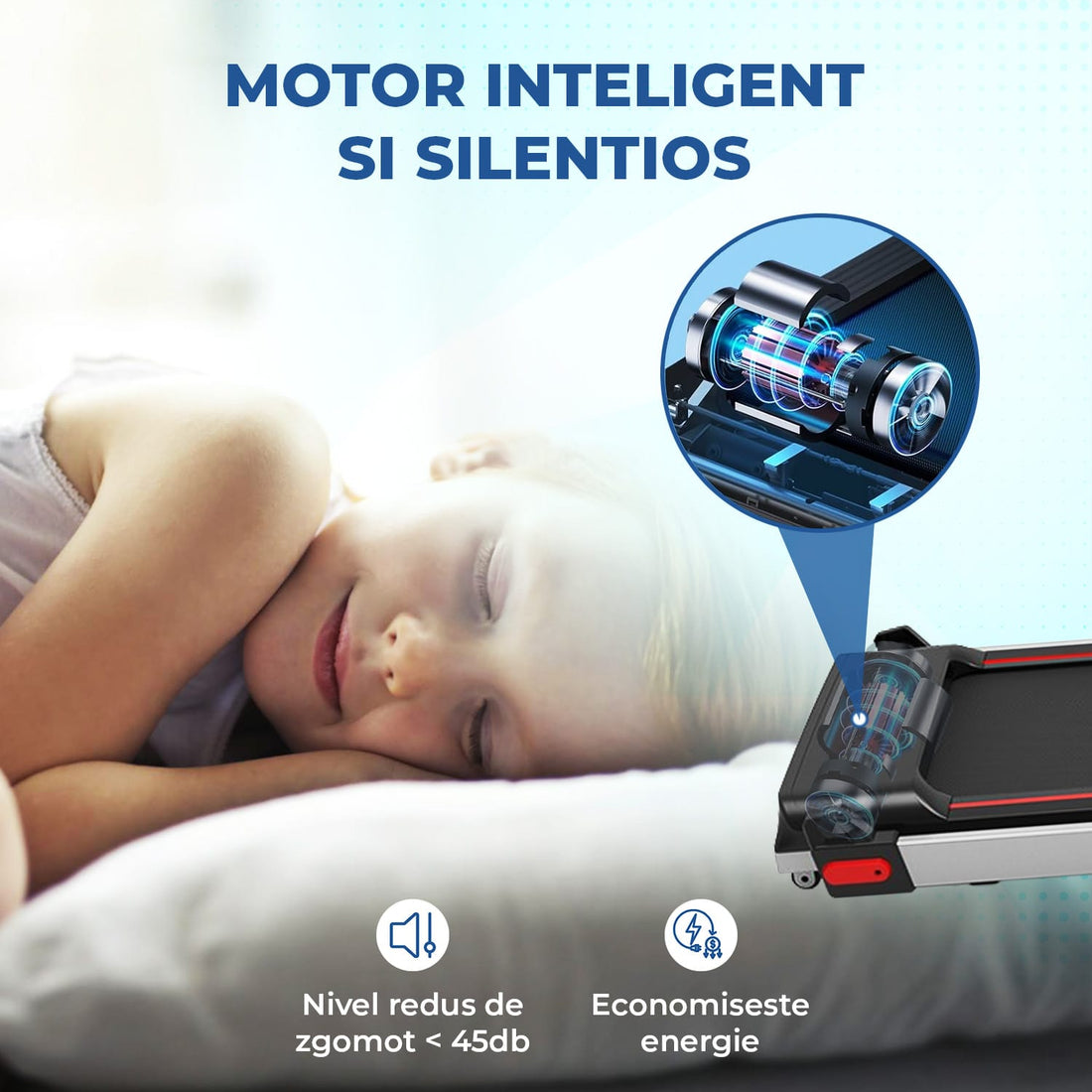 Banda de Alergare Elindor®, Compacta, Pliabila, Viteza Maxima 12km/h, Negru