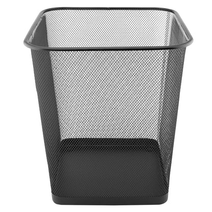 Cos de Gunoi Bucatarie Elindor® Capacitate 18L, din Plasa Metalica, pentru Blat sau Sub Chiuveta, Multifunctional, in Dulap, Bucatarie, Baie, Birou, Camara, Potrivit pentru Colectare Selectiva, 27 x 27 x 50 cm, Negru