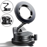 Suport Auto Telefon Elindor® cu Ventuza pentru Parbriz, Bord sau Oglinda, Magsafe, Compatibil 5.4-7.9 inch, pentru Iphone, Ajustabil 360°, Flexibil, Pliabil, Orizontal / Vertical, Accesorii Masina, 4 x 5.8 cm, Negru