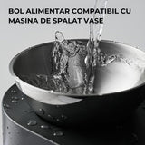 Set Boluri Înalte Elindor® din Oțel Inoxidabil, Antiderapante, pentru Câini și Pisici