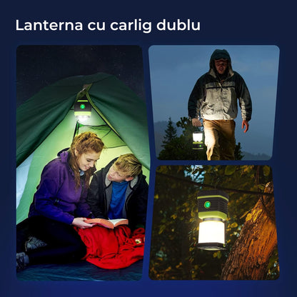 Lanternă LED Elindor® 1000LM, 4 Moduri de Lumină, Rezistentă la Apă IPX4, cu Baterii