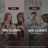 Freză unghii profesională wireless, 18.000 RPM, 12 capete, 36 benzi de șlefuire, roz