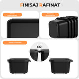 Set 22 Cutii Depozitare Elindor® Organizator pentru Bucatarie si Baie, 3 Marimi, Organizatoare Dulap si Sertare, Cutie pentru Sertar, Frigider, Camara, Baie, Bar, Birou, Cos Multifunctional, Separator Fructe, Legume, Creme, Parfumuri, PP