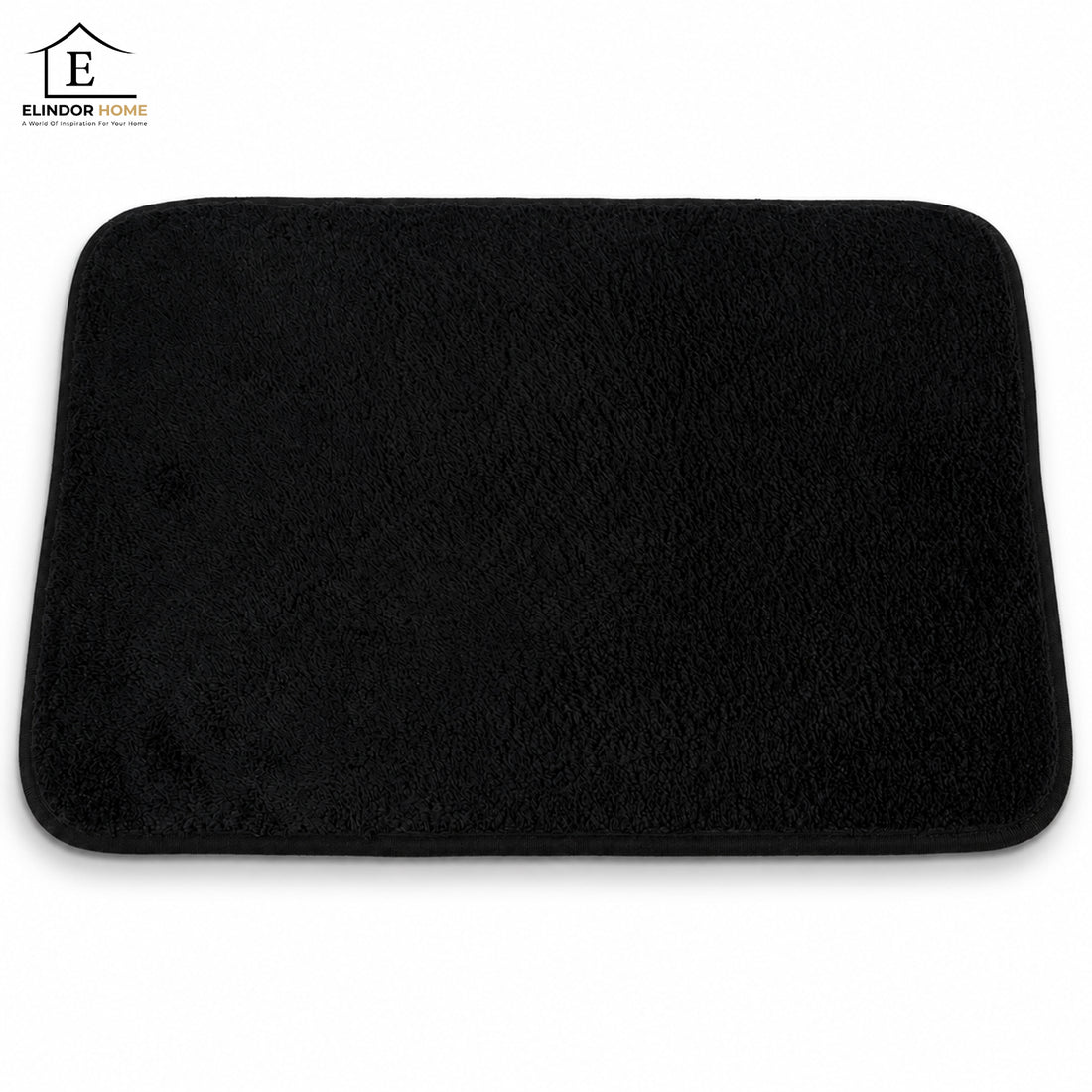 Covoras Antiderapant Elindor® pentru Intrare Casa, Lavabil la Masina, Super Absorbant, Moale, Durabil, Talpa Cauciucata Anti-Alunecare, Usor de Curatat, Pentru Interior si Exterior, 50 x 80 cm, Negru