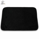 Covoras Antiderapant Elindor® pentru Intrare Casa, Lavabil la Masina, Super Absorbant, Moale, Durabil, Talpa Cauciucata Anti-Alunecare, Usor de Curatat, Pentru Interior si Exterior, 50 x 80 cm, Negru
