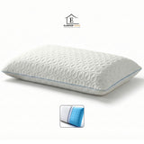 Perna Ortopedica Elindor® Memory Foam Pillow pentru Gat, Suport Cervical Ergonomic, Spuma cu Memorie Anatomica, Hipoalergenica, cu Gel, Husa Detasabila Respirabila, Ajuta la Spondiloza Cervicala, Ideal pentru Dormit, 60x40x14 cm, Alb