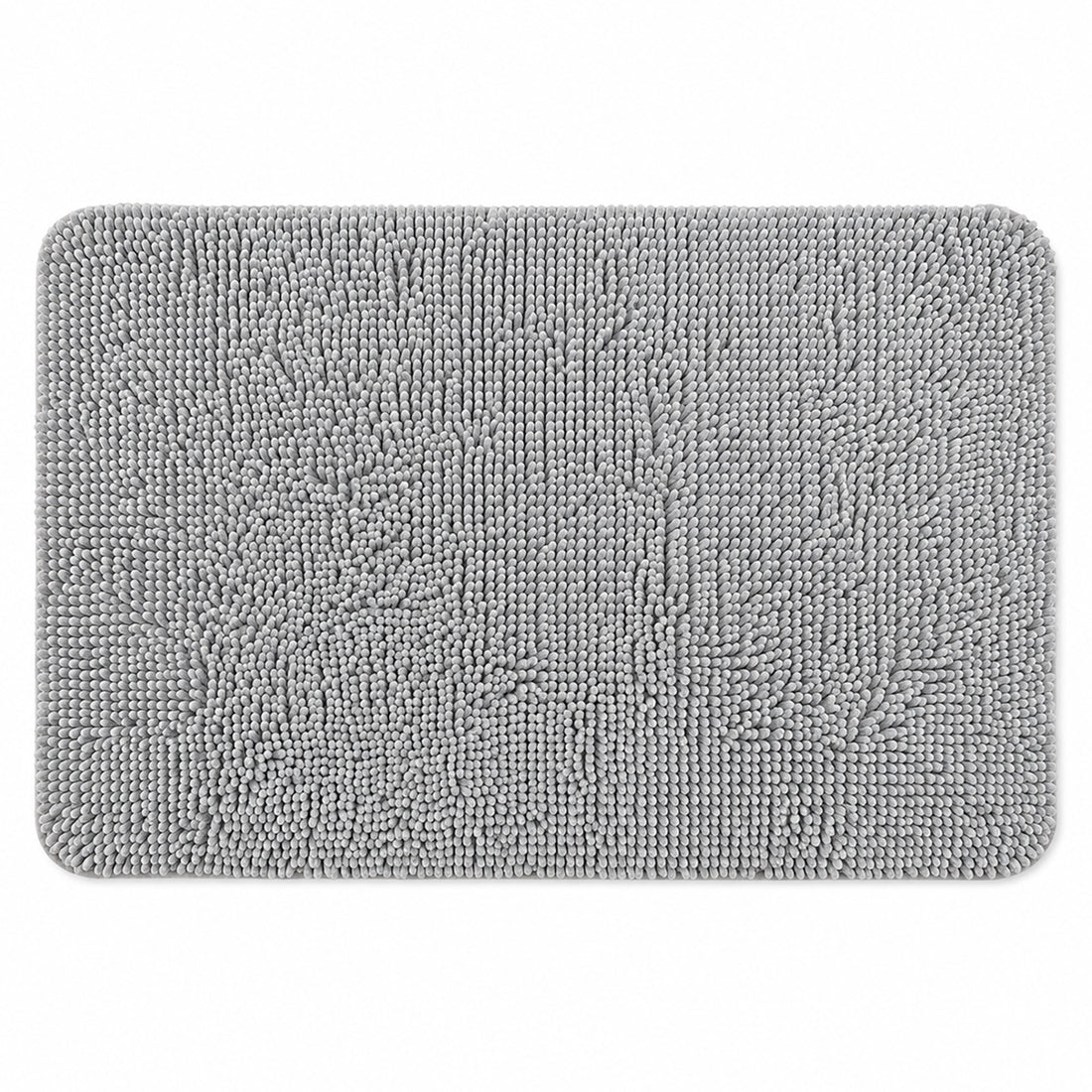 Covor de Baie Elindor® din Microfibra, Extra Moale si Pufos, cu Fibre Dense, Antiderapant, Absorbant, Dreptunghiular, Potrivit in Fata la Cada, Cabina de Dus, WC, Chiuveta, Model Uni, 76 x 51 cm, Gri