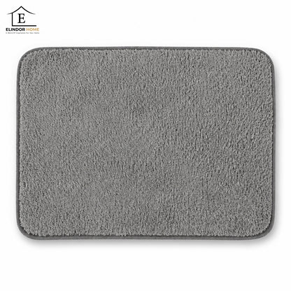 Covoras Antiderapant Elindor® pentru Intrare Casa, Lavabil la Masina, Super Absorbant, Moale, Durabil, Talpa Cauciucata Anti-Alunecare, Usor de Curatat, Pentru Interior si Exterior, 60 x 40 cm, Gri