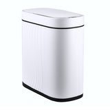 Cos de Gunoi cu Senzor Elindor® cu Capacitate 7.5l, Capac Inteligent Anti-Miros, Deschidere Silentioasa, Design Elegant, Subtire, Ideal pentru Baie, Bucatarie, Birou, Dormitor, Perfect pentru Colectare Deseuri, Rezistent la Apa IPX5 Alb / Negru