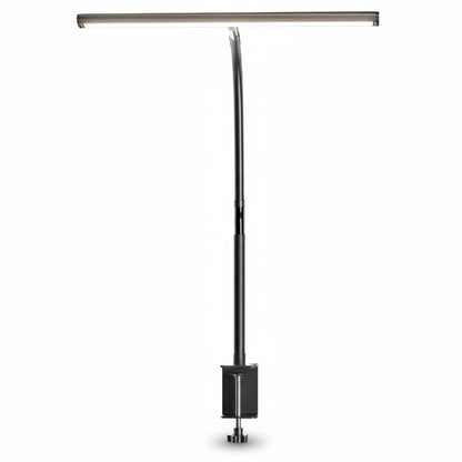 Lampa LED de Birou Elindor® Ultra Wide, Luminozitate si Temperatura Lumina Reglabila, Clema de Prindere, Gat Reglabil, Temperatura Lumina 2700-6500K, Latime 44 cm, Negru