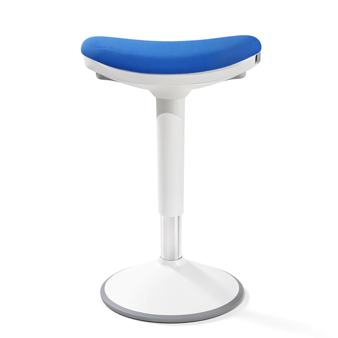 Scaun Ergonomic Elindor® cu Rotatie Libera, fara Spatar si Manere, Design Compact, Tapitat cu Burete Moale, cu Picior Metalic, Potrivite pentru Bucatarie, Birou, Medici, Inaltime Ajustabila 48-63 cm, Albastru