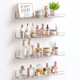 Set 4 Rafturi Elindor® Raft Suspendat de Depozitare, Mobila Bucatarie, Dormitor, Baie sau Birou, Etajera Practica cu Design Aerisit, Usor de Asamblat, Perfecta pentru Organizare Carti, Condimente, Decoratiuni, Polita Produse Diverse, 38 x 10 x 1.5 x 5 cm,