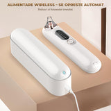 Aspirator Puncte Negre Elindor® 5 Trepte de Aspirare si Extractie pentru Fata, 4 Capete de Schimb, Tehnologie Vacuum pentru Ingrijire Ten, Extractor Sebum si Cosuri, Aparat Reincarcabil USB pentru Ingrijirea Tenului, Alb
